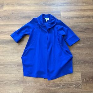 Joseph Ribkoff Royal Blue Cocoon Cape Coat